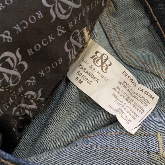Rock & Republic Kasandra Blue Denim Jeans pant NWT - Picture 16 of 16